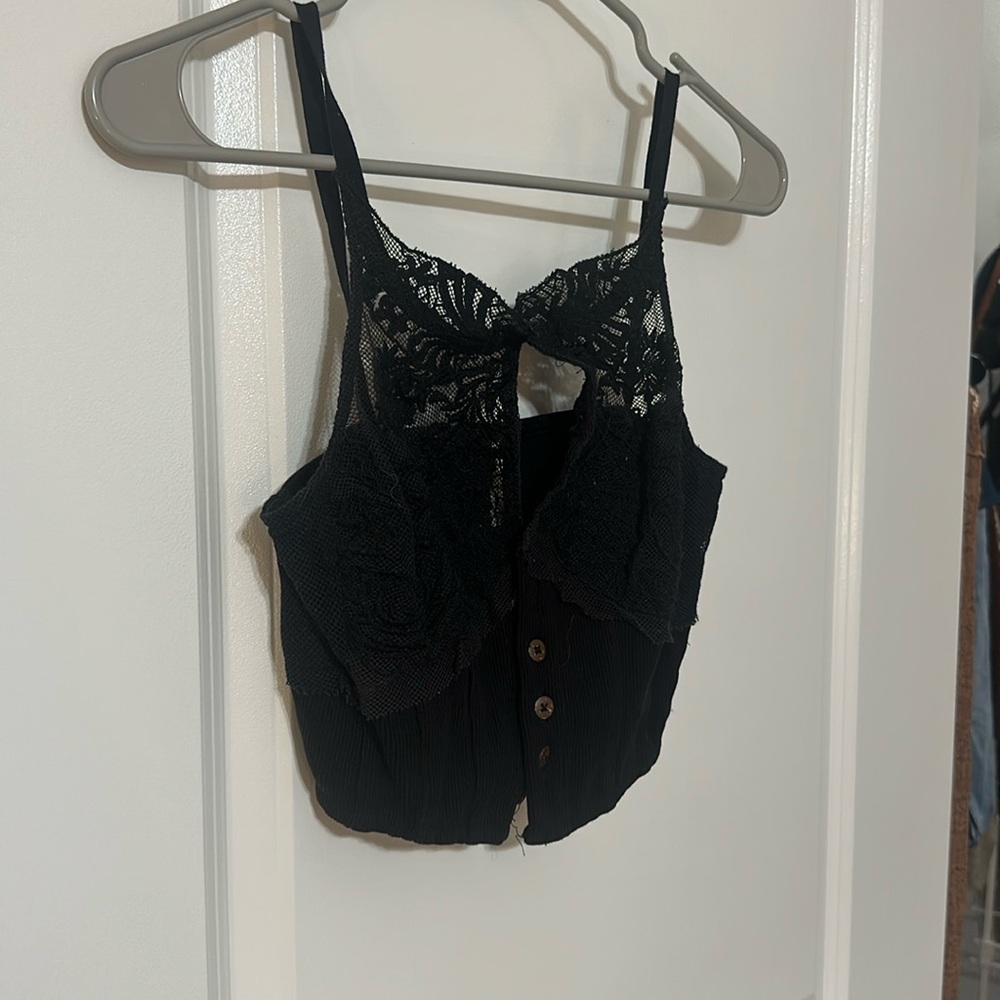 fp cropped lace tank